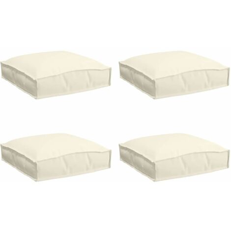 Coussin pour assise de palette 4 pcs，Coussins d'extérieur Crème 40 x 40 x 8 cm CFW474142