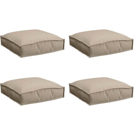 Coussin pour assise de palette 4 pcs，Coussins d'extérieur Taupe 40 x 40 x 8 cm CFW746693