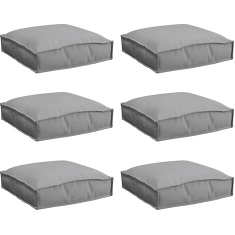 Coussin pour assise de palette 6 pcs，Coussins d'extérieur Gris 40 x 40 x 8 cm CFW337373