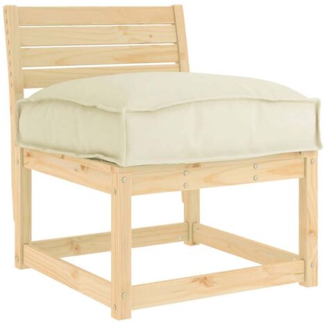 Coussin pour assise de palette Crème 50 x 50 x 12 cm CFW58826