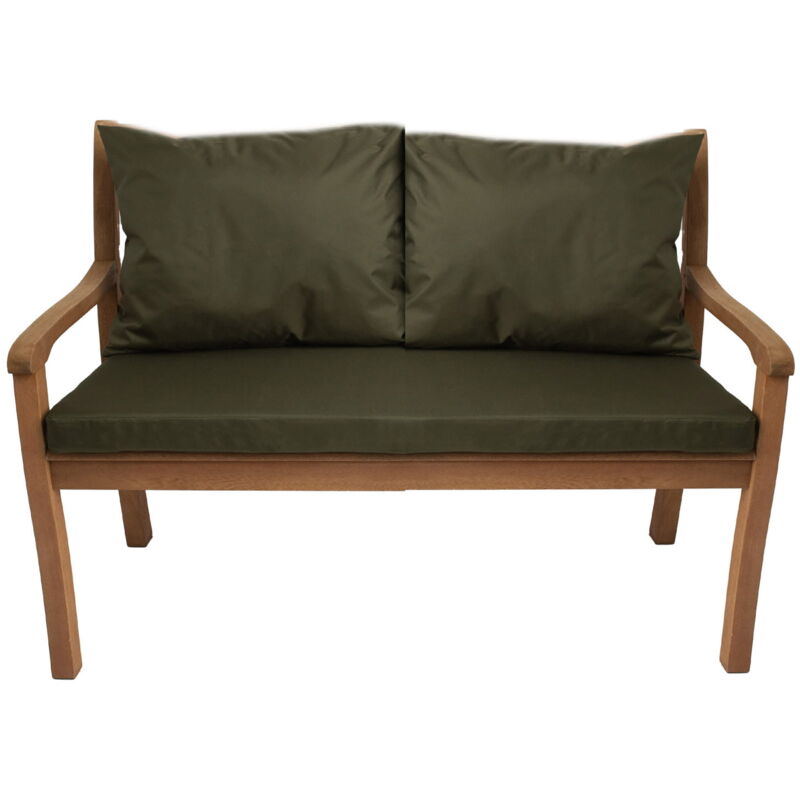 Setgarden - Coussin pour banc 100x50x50cm, Coussins pour balancelle de jardin Vert, Coussin d'assise, Coussin de dossier, Coussin extérieur/intérieur