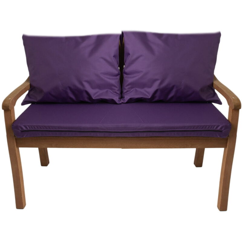 Setgarden - Coussin pour banc 100x50x50cm, Coussins pour balancelle de jardin Violet, Coussin d'assise, Coussin de dossier, Coussin