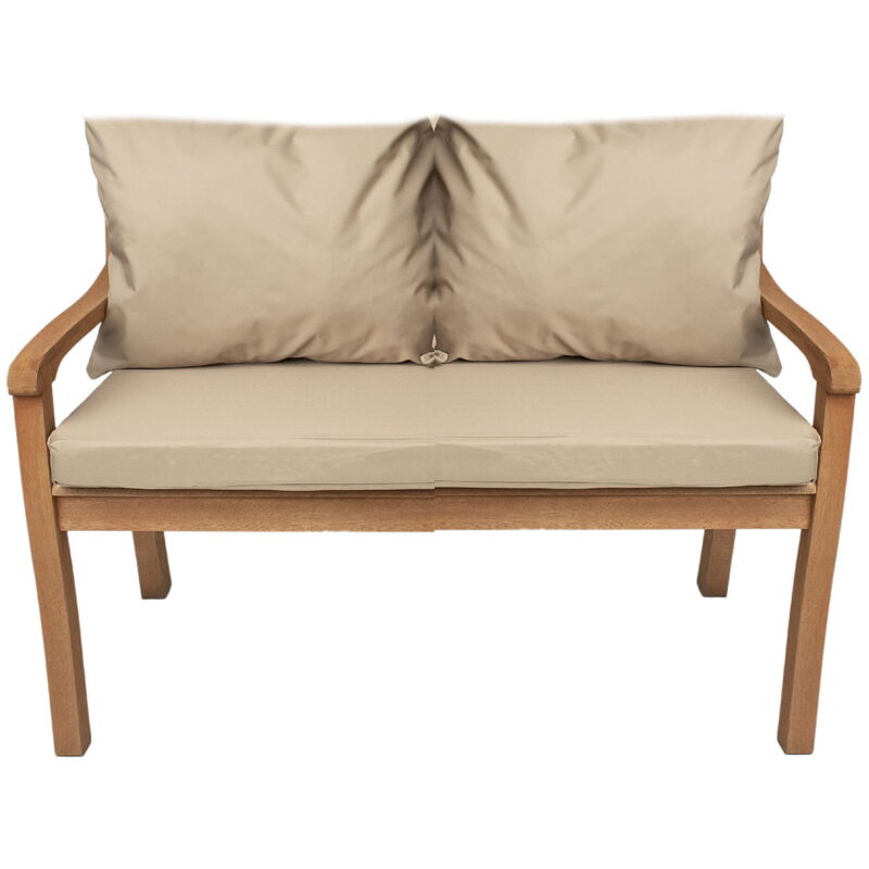 Setgarden - Coussin pour banc 110x50x7cm, Coussins pour balancelle de jardin Beige, Coussin d'assise, Coussin de dossier, Coussin extérieur/intérieur