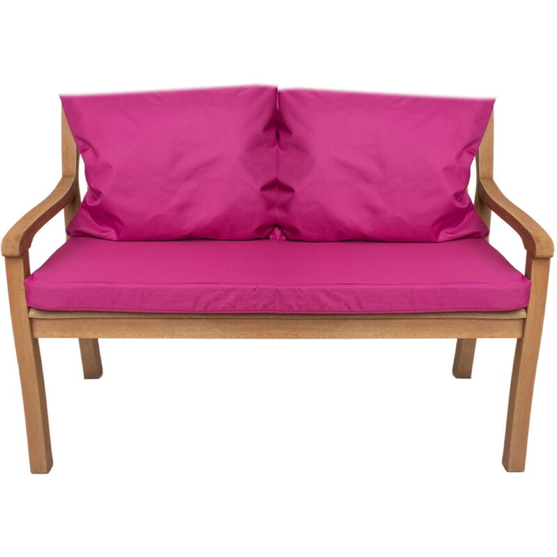 Setgarden - Coussin pour banc 110x50x7cm, Coussins pour balancelle de jardin Rose, Coussin d'assise, Coussin de dossier, Coussin extérieur/intérieur