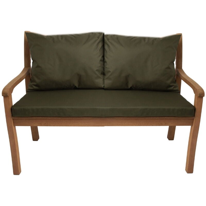 Setgarden - Coussin pour banc 110x50x7cm, Coussins pour balancelle de jardin Vert, Coussin d'assise, Coussin de dossier, Coussin extérieur/intérieur