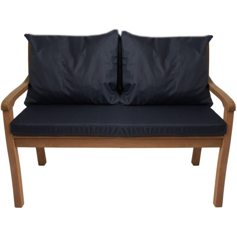 Coussin pour banc 110x60x7cm/2x50x56cm Coussins pour balancelle de jardin Bleu foncé,Coussin d'assise, Coussin de dossier, Coussin extérieur/intérieur