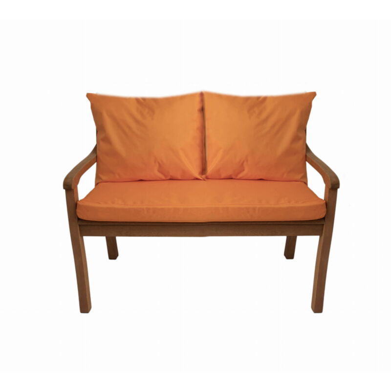Setgarden - Coussin pour banc 120x50x7/2x50x56cm, Coussins pour Banquette de jardin Orange, Coussin extérieur/intérieur, Coussins pour balancelle de