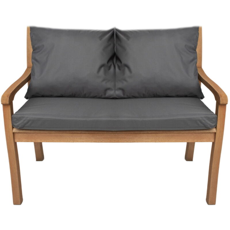 Setgarden - Coussin pour banc 120x60x7/2x50x56cm, Coussins pour Banquette de jardin Anthracite, Coussin extérieur/intérieur, Coussins pour balancelle