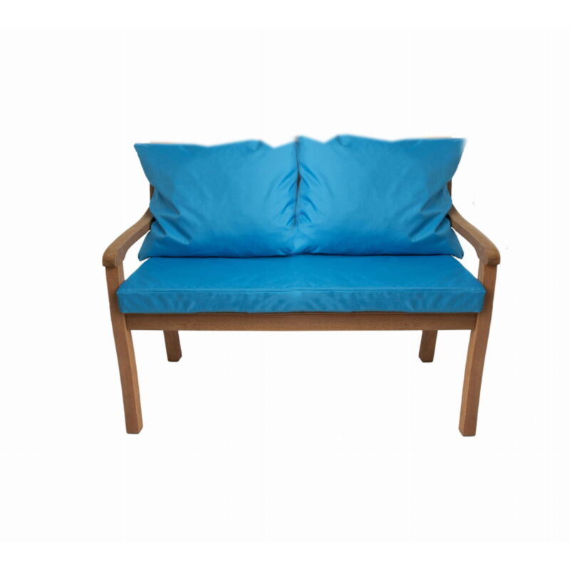 Coussin pour banc 130x60x7/2x50x56cm, Coussins pour Banquette 2 places de jardin Bleu, Coussin extérieur, Coussins pour balancelle de jardin