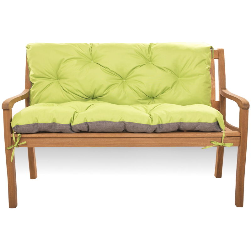 Setgarden - Coussin pour banc de jardin 100x50x40cm, coussin de banc de jardin Citron vert, coussin de balançoire, coussin de banc extérieur, coussin