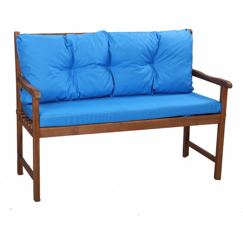 Setgarden - Coussin pour banc de jardin 120 x 50 x 50cm, Coussins pour balancelle de jardin, Coussin outdoor Bleu