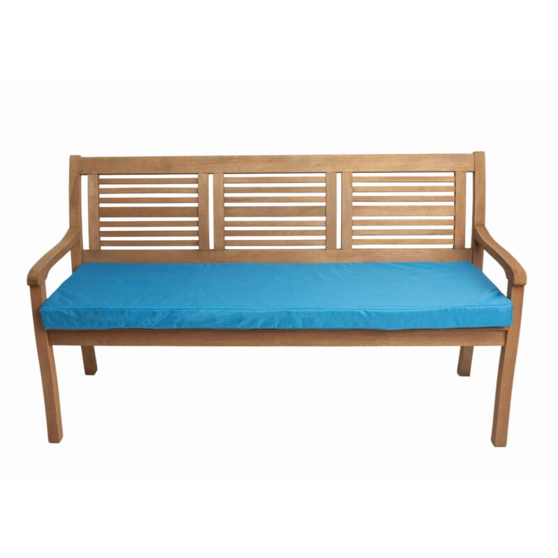 Setgarden - Coussin pour banc de jardin 140x60x7cm assise, coussin de balancelle de jardin, coussin d'assise plat, coussin d'extérieur de jardin Bleu