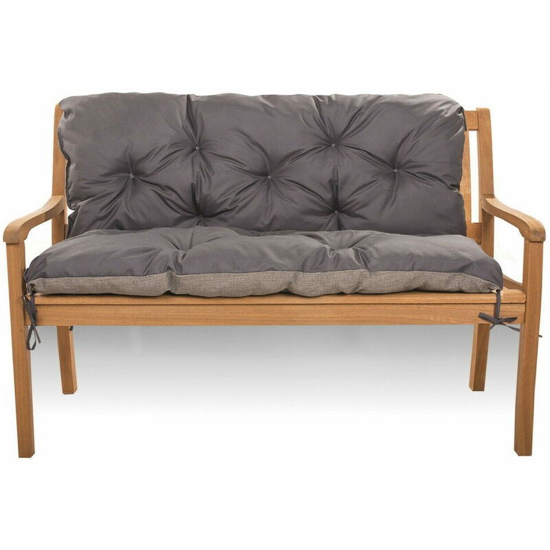 Setgarden - Coussin pour banc de jardin 150x50x40cm, coussin de jardin Anthracite, coussin de banc de jardin, coussin de balançoire, coussin de banc