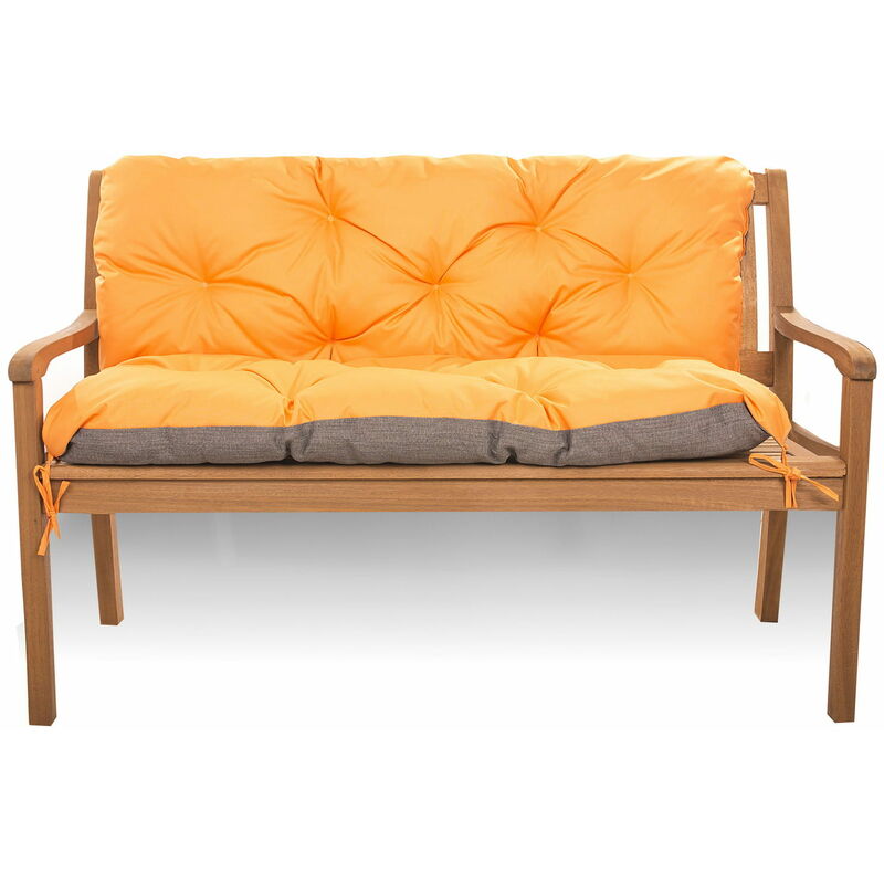 Setgarden - Coussin pour banc de Jardin 160 x 60 x 50 cm, Coussin pour banc extérieur canapé, Canapé 3 balancelle, Orange