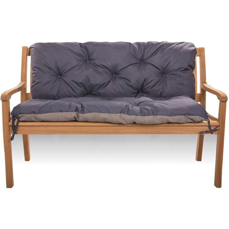 Setgarden - Coussin pour banc de jardin 160x50x40cm, coussin de balançoire Bleu, coussin de banc extérieur, coussin de banc de jardin, coussin de