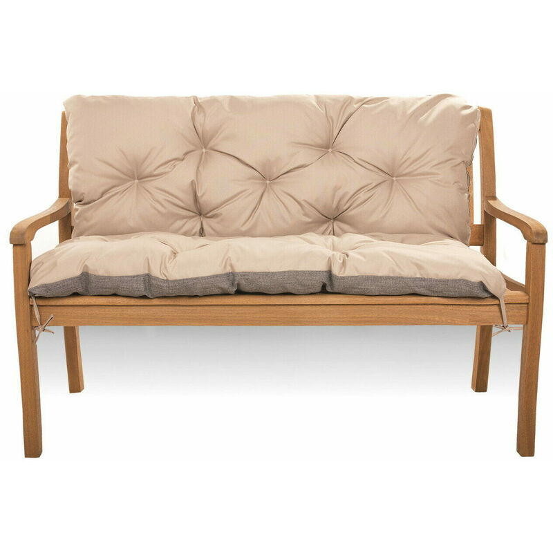 Setgarden - Coussin pour banc de jardin 180x60x50cm, coussin de banc de jardin, coussin de banc extérieur Beige, coussin de balançoire, coussin de