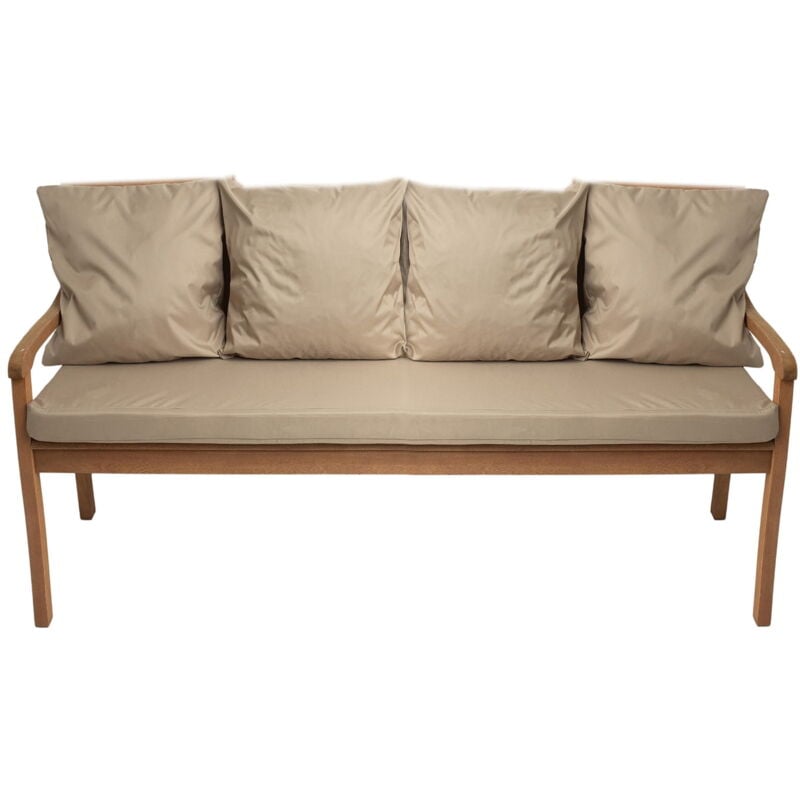 Setgarden - Coussin pour banc de jardin 3 places 180x50/4x50x56cm, Coussin extérieur, Coussins pour balançoires Beige, Coussin d'assise, Coussin de