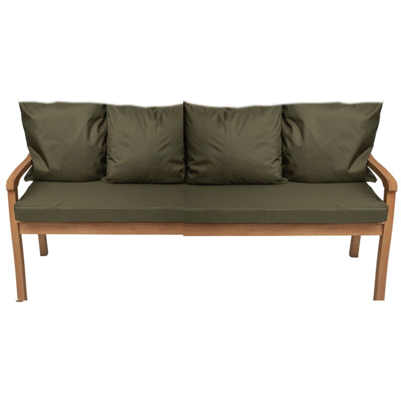 Setgarden - Coussin pour banc de jardin 3 places 180x50/4x50x56cm, Coussin extérieur, Coussins pour balançoires Vert, Coussin d'assise, Coussin de