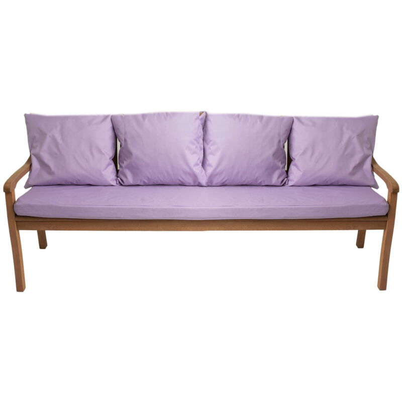 Setgarden - Coussin pour banc de jardin 3 places 180x50/4x50x56cm, Coussin extérieur, Coussins pour balançoires Violet clair, Coussin