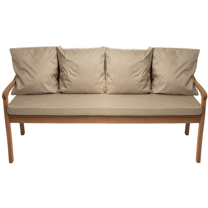Setgarden - Coussin pour banc de jardin 3 places 180x60/4x50x56cm, Coussin extérieur, Coussins pour balançoires Beige, Coussin d'assise, Coussin de