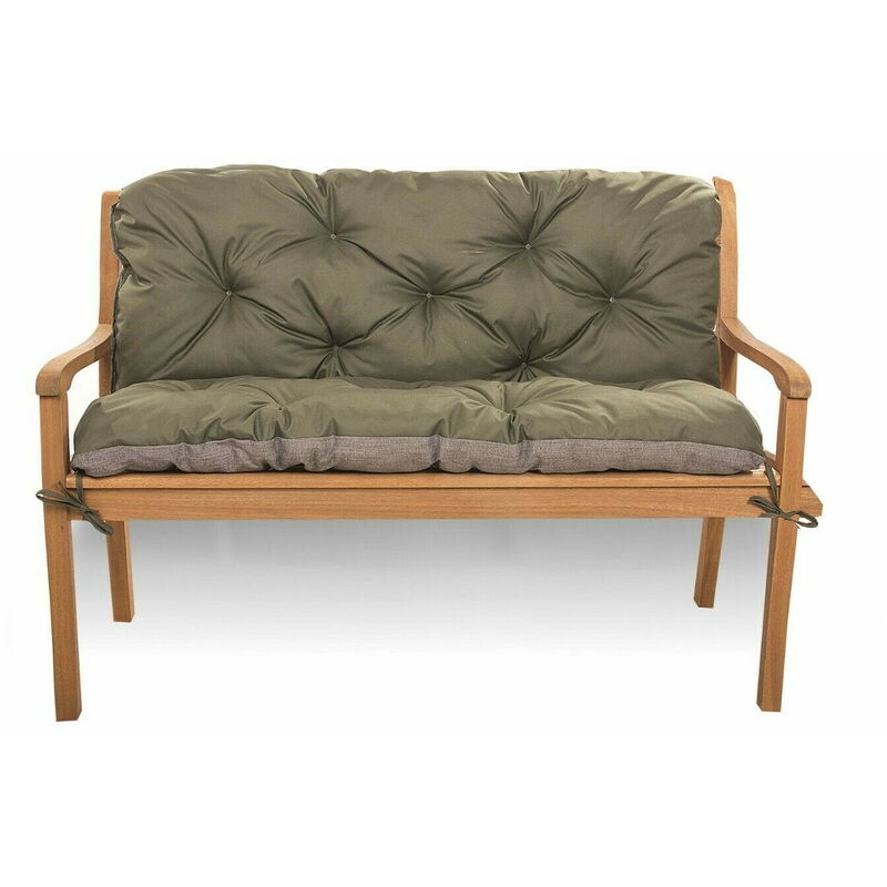 Setgarden - Coussin pour banc extérieur 120 x 50 x 40cm, Coussin pour banc de Jardin, Vert