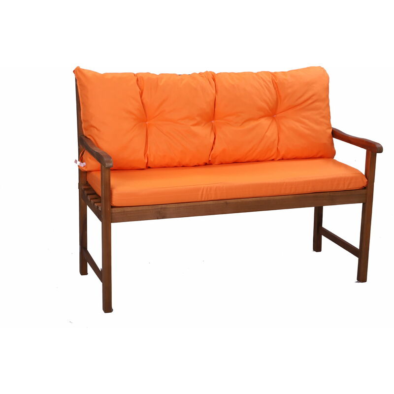 Setgarden - Coussin pour banc extérieur 150 x 60 x 50cm, Coussins balancelle, coussin pour banc de jardin Orange