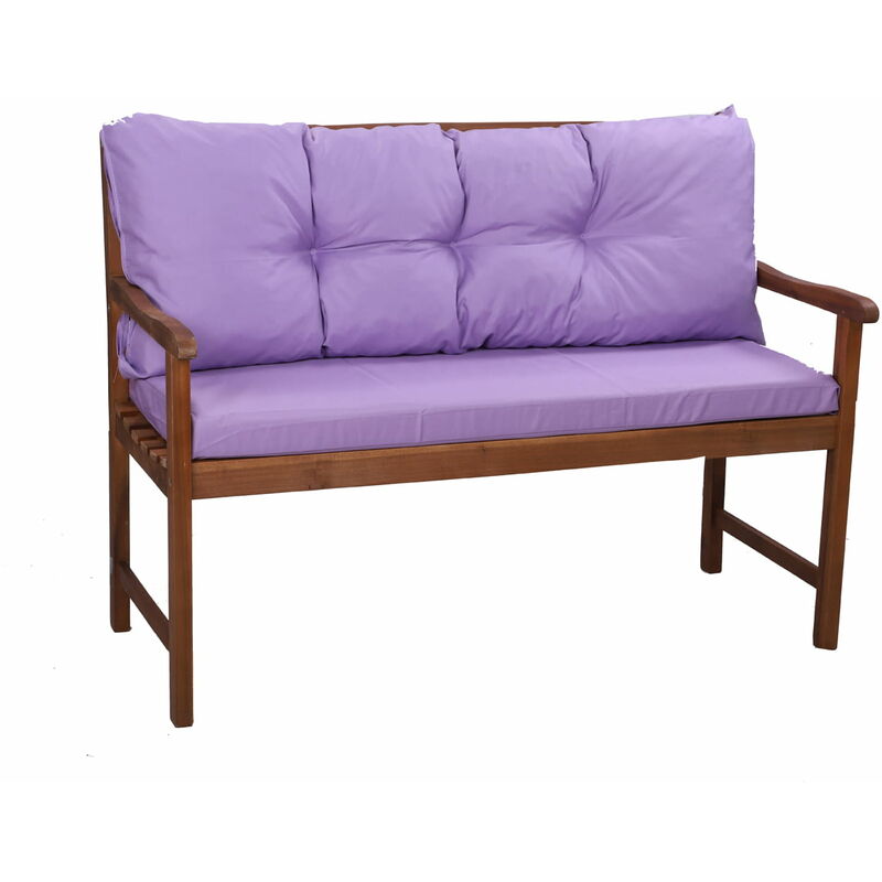 Setgarden - Coussin pour banc extérieur 160 x 50 x 50cm, coussins balancelle 3 places, coussin pour banc de jardin Violet clair