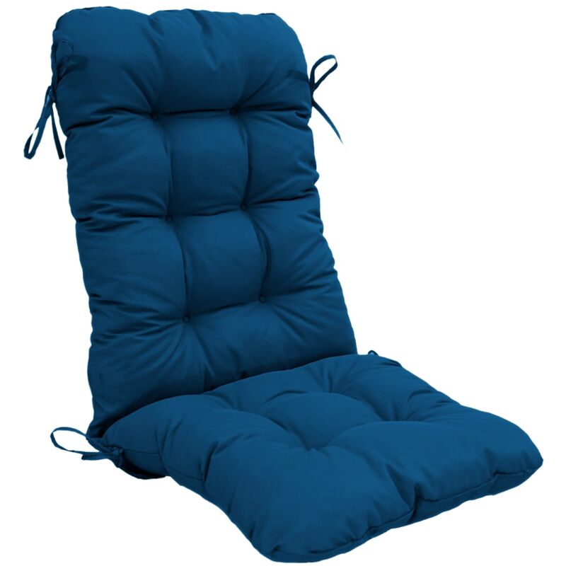 Deco Arts - Coussin pour chaise avec dossier - Capitonné - 50x120x8cm - Bleu pétrole