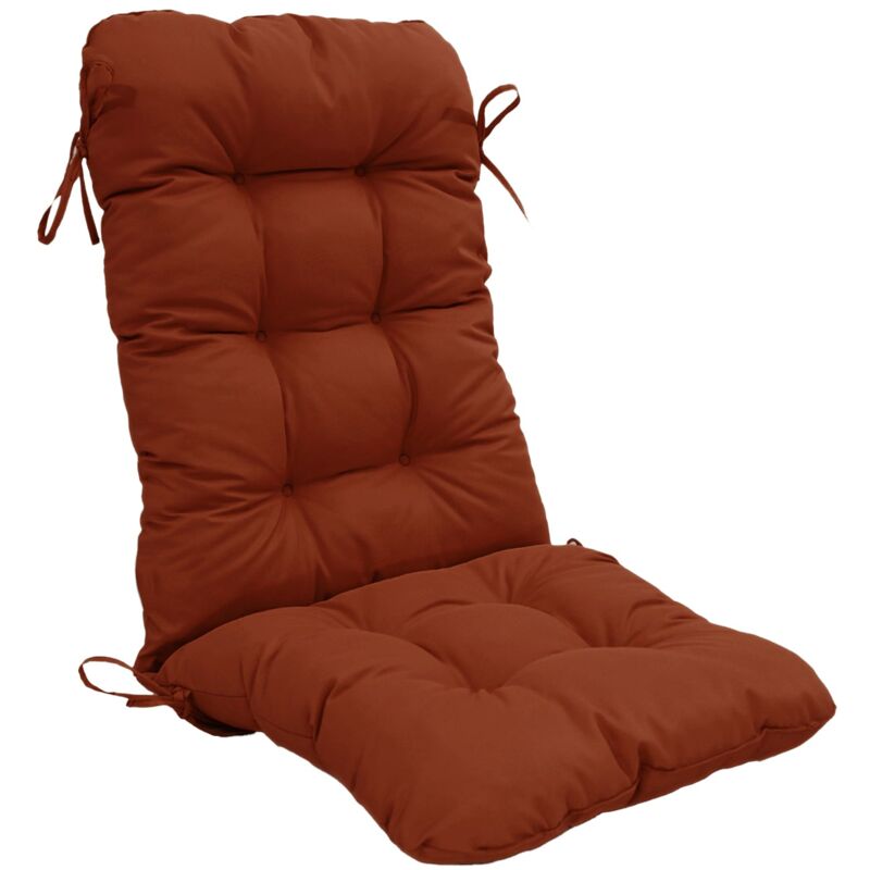 Deco Arts - Coussin pour chaise avec dossier - Capitonné - 50x120x8cm - Terracotta