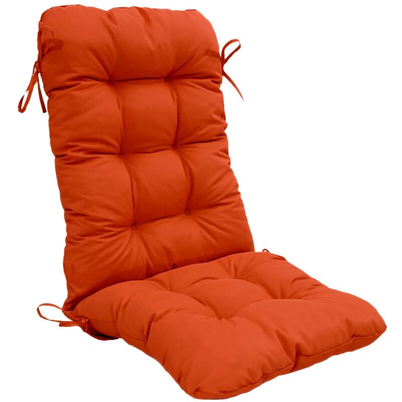 Deco Arts - Coussin pour chaise avec dossier - Capitonné - 50x120x8cm - Orange