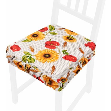 Galette de chaise Fleurs, lot de 2 - APBP : Galette de chaise