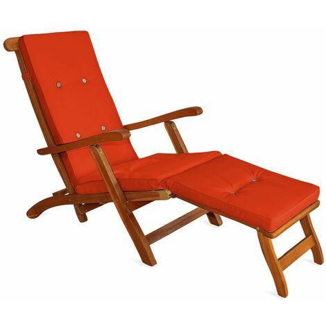 Coussin pour chaise longue pour siège inclinable coussin pour bain de soleil relaxation intérieur extérieur hydrofuge Bleu