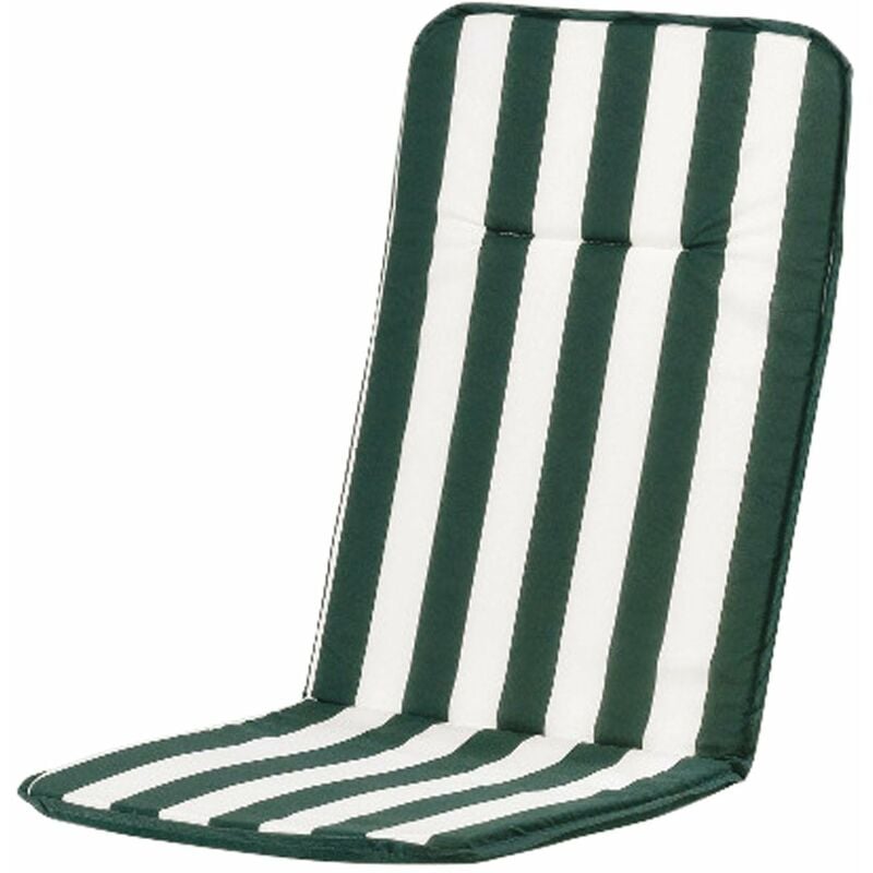 Fabotex - Coussin pour chaises des fauteuils avec un dossier d'extérieur extérieur haut White/Green - White/Green