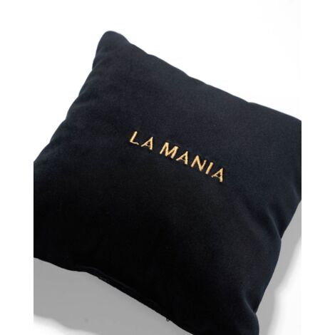 Coussin pour chien noir et or