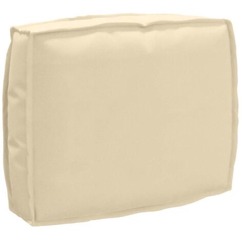 Coussin pour dossier de palette Beige 50 x 40 x 12 cm vidaXL