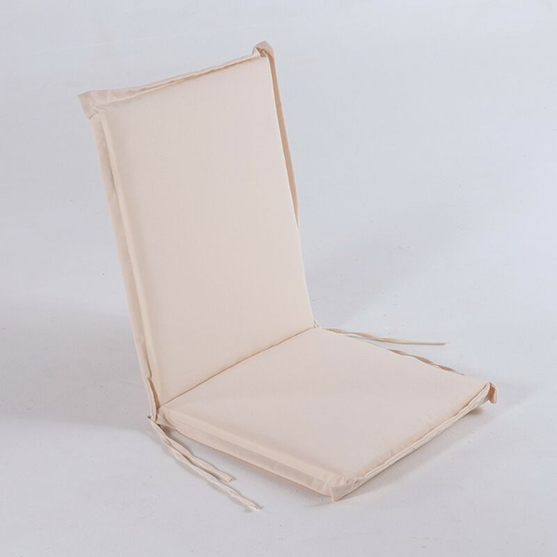 Coussin de chaise de jardin inclinable beige | Taille 92x42x4 cm | Amovible