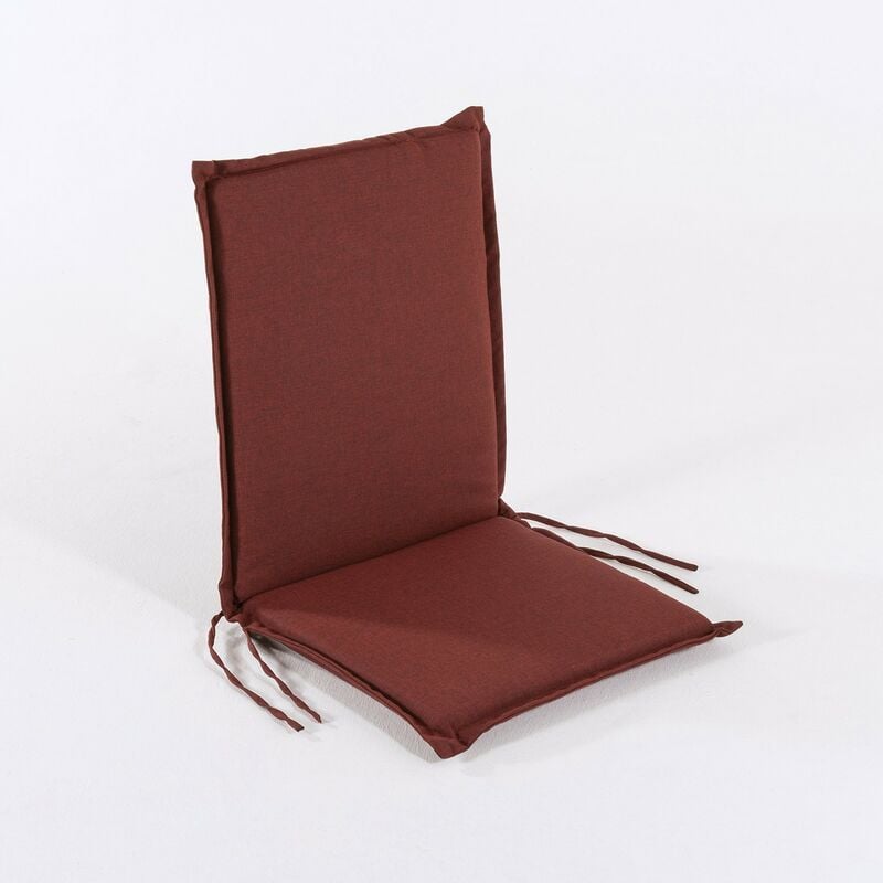 Coussin pour chaise de jardin inclinable standard Couleur oléfine rouge, Dimensions 92x42x4 cm, Ne perd pas de couleur, Housse a