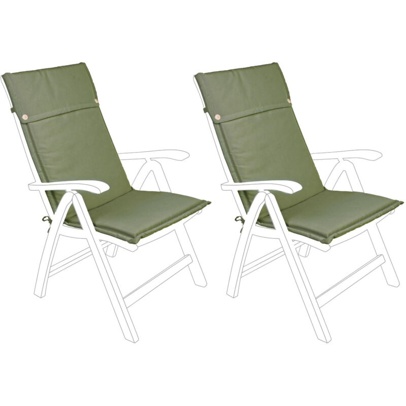 Hellin - Coussins pour fauteuil de jardin inclinable (lot de 2) - cancale