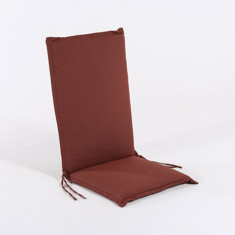 Edenjardin Cojines - Coussin pour fauteuil de jardin inclinable Oléfine Red, Dimensions 109x42x4 cm, Déhoussable