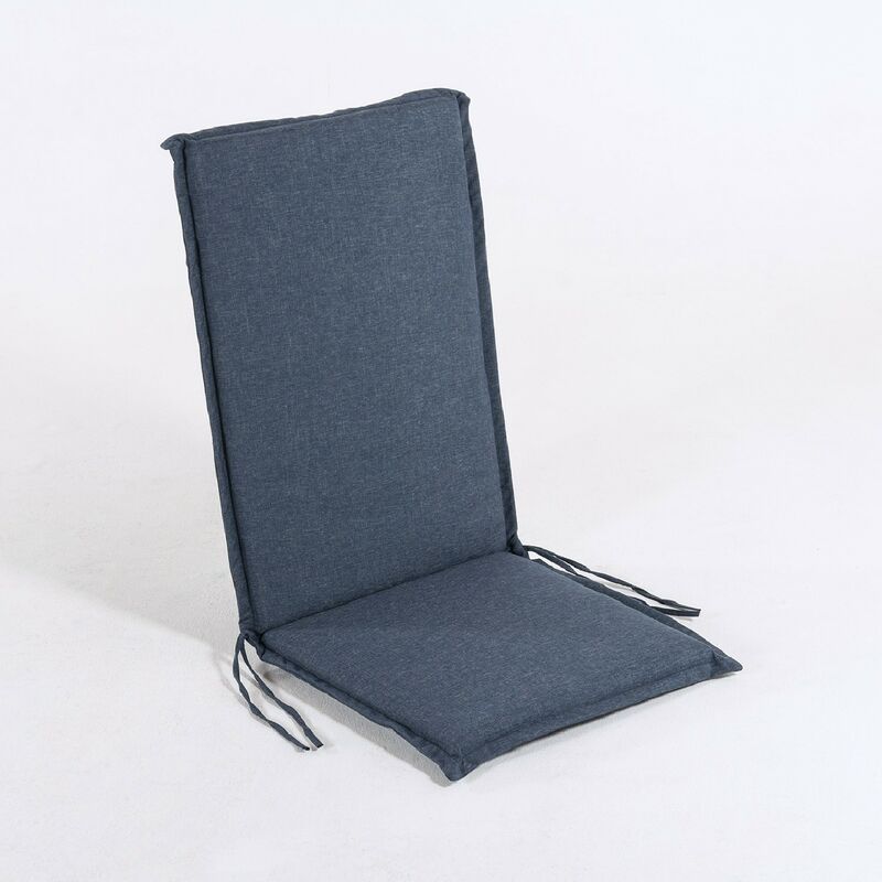 Edenjardin Cojines - Coussin pour fauteuil de jardin inclinable Oléfine Blue, Dimensions 109x42x4 cm, Déhoussable