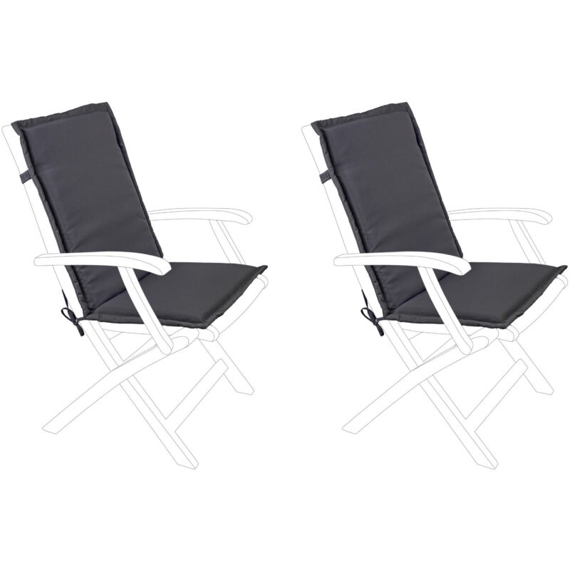 Hellin - Coussins pour fauteuil de jardin non inclinable (lot de 2) - cancale