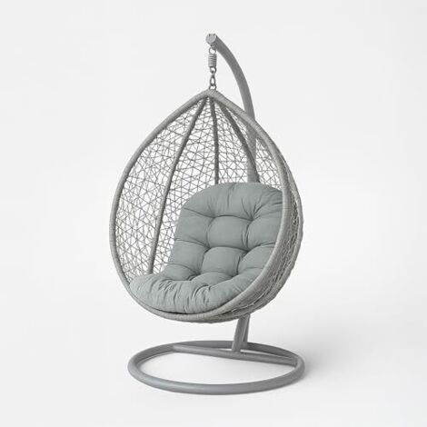 Coussin pour Fauteuil Suspendu extérieur, Coussin de Rechange pour Fauteuil œuf – Usage intérieur et extérieur - Gris
