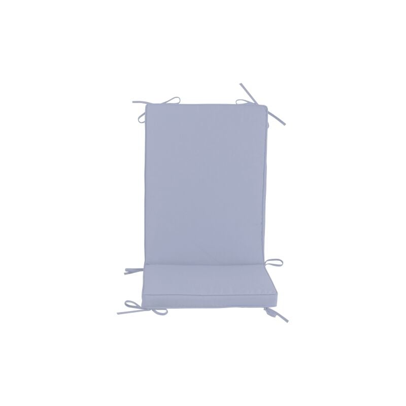 Box coussins pour fauteuils 4 pcs avec dossier moyen gris perle 93x41x5 cm pour jardin exte'rieur