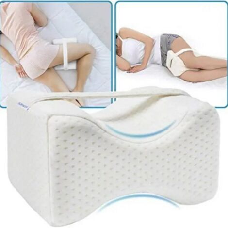 Coussin pour genoux - Mousse à mémoire de forme - 27 x 25 x 15 cm - Soulage la sciatique - Coussin pour jambes et pieds