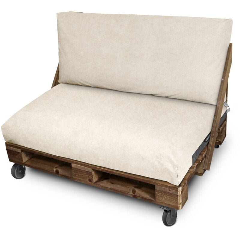 Coussin palette en simili cuir d'extérieur Patagonia Perle Dossier d'Angle 65x45x25 Patagonia Perle