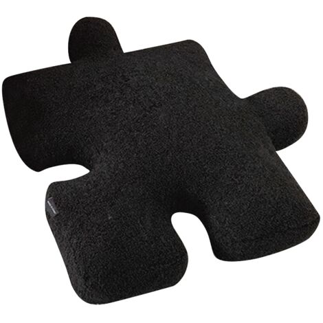 Coussin Puzzle Forme Spéciale Noir Ultra Doux pour Canapé Lit Décoration Maison