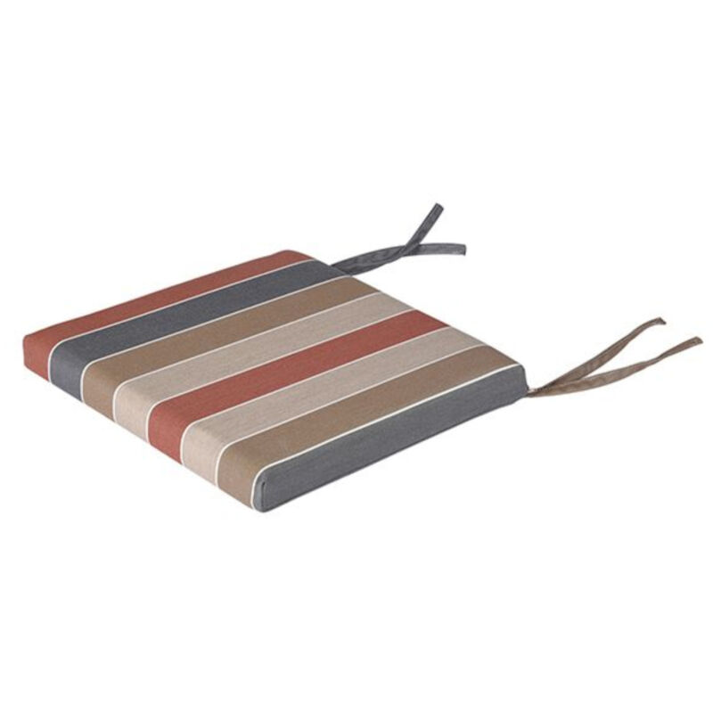 Avril Paris - Assise de chaise déhoussables 36 x 40 cm - 100% Coton- Marron/Rouge - jersey