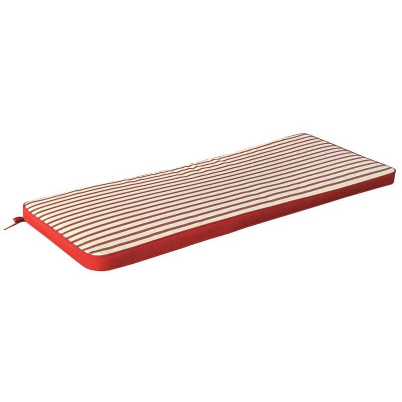 Coussin rectangulaire dans l'eau amovible - polyester-répartiteur 110x45 cm Red - Red