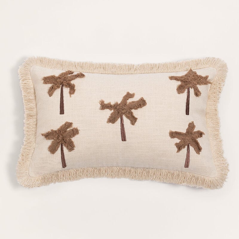 Sklum - Coussin Rectangulaire en Coton (30x50 cm) Korumba Beige Lin