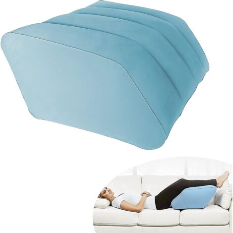 Coussin repose-jambes gonflable bleu pour une meilleure circulation sanguine et une élévation des jambes